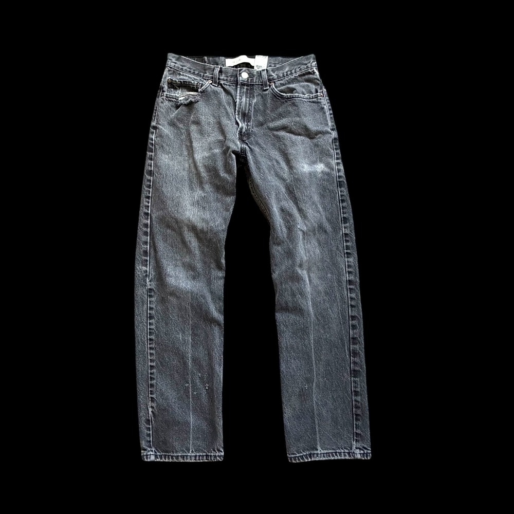 Y2K Levis‎ 505 Regular Fit Jeans 33x32 Fits 31.5x30 Faded Black Denim Distressed
